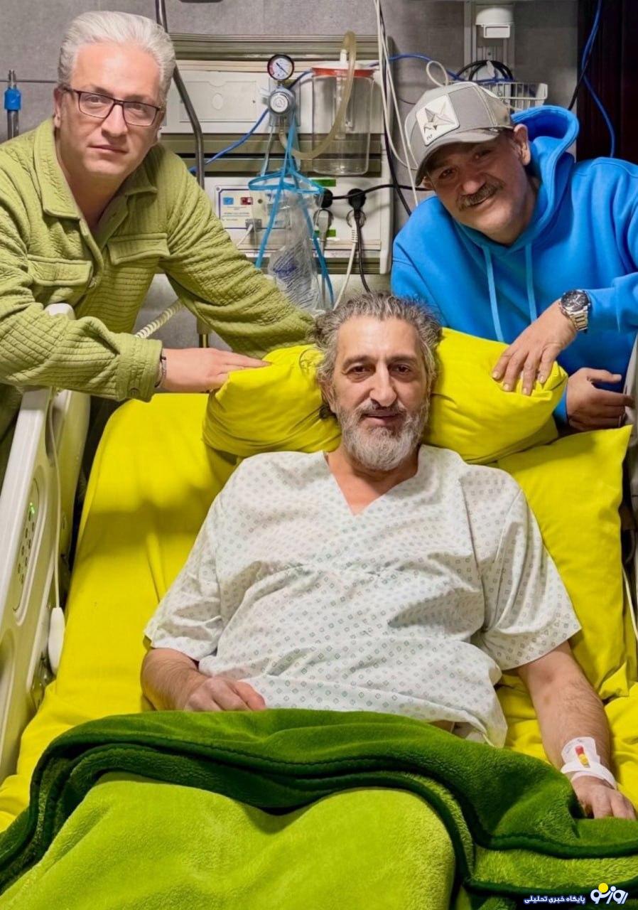 عکسی از بازیگر طنازی که به عیادت یوسف صیادی در بیمارستان رفت