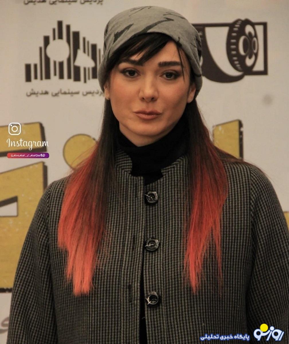 بانوی بازیگر ایرانی با مو‌های قرمز!