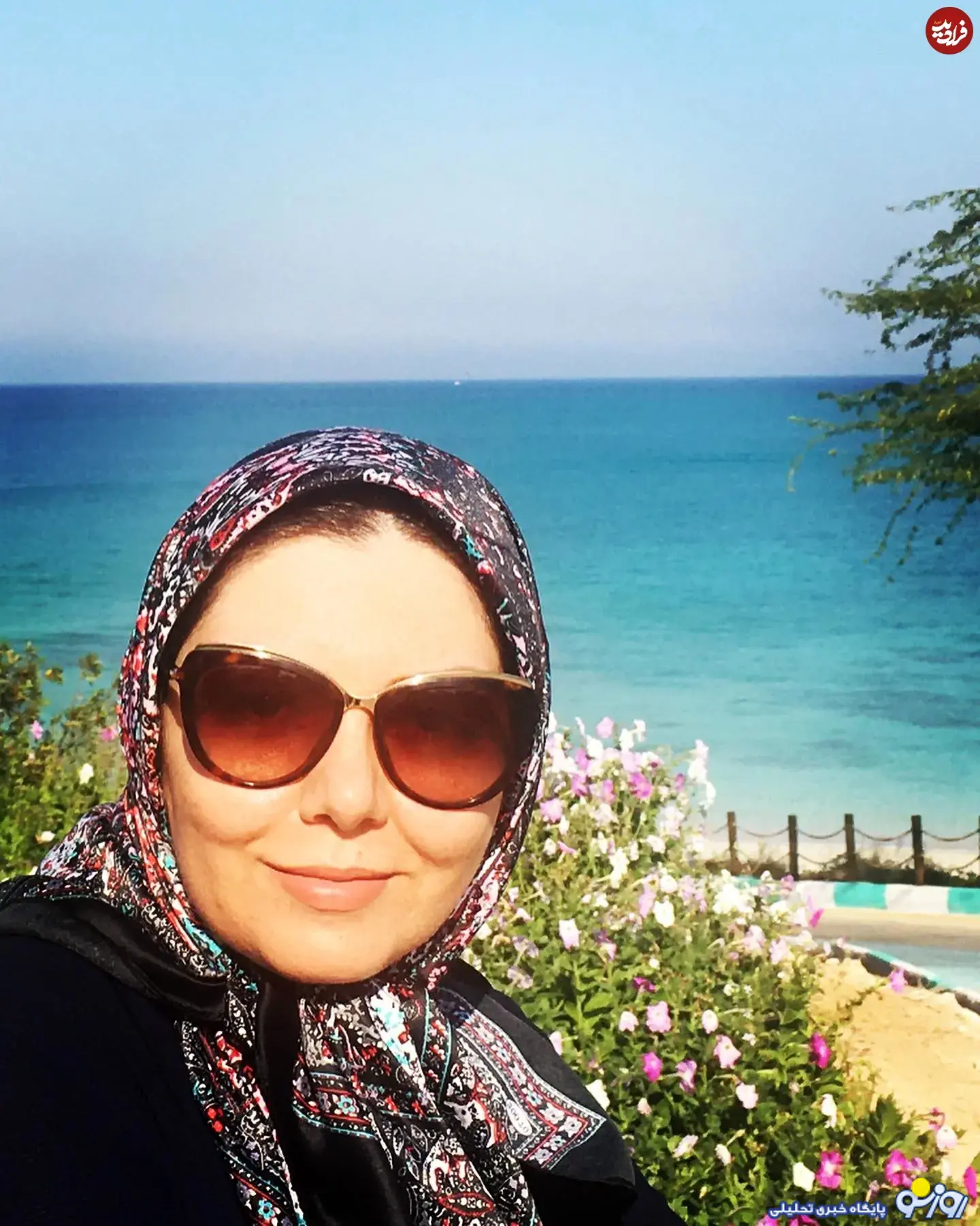 عکس آزاده نامداری ۴۲ روز قبل از فوتش در جزیره کیش