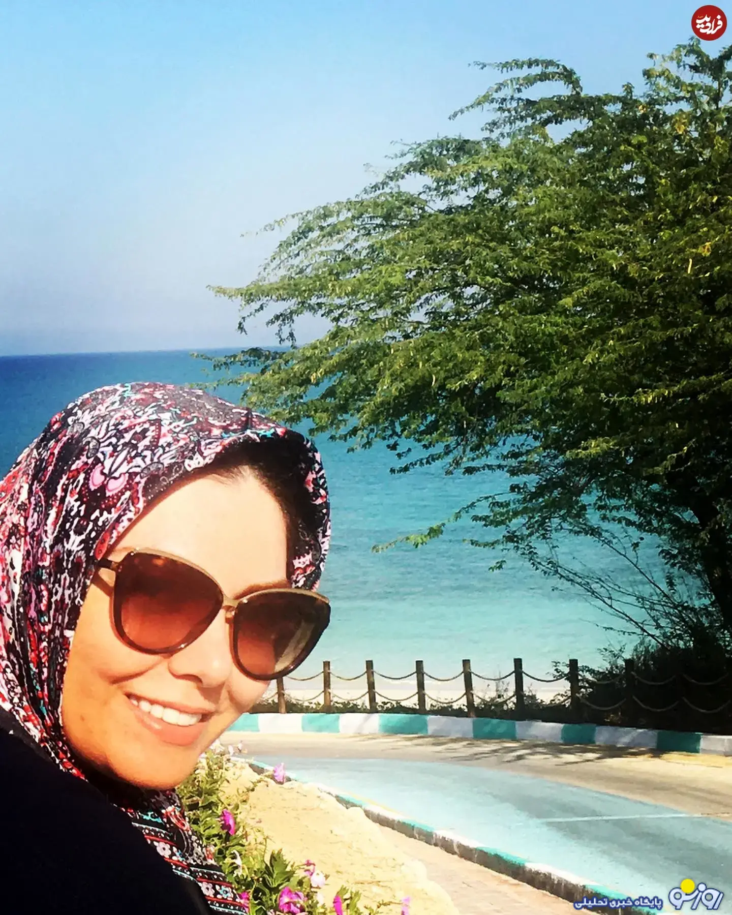 عکس آزاده نامداری ۴۲ روز قبل از فوتش در جزیره کیش